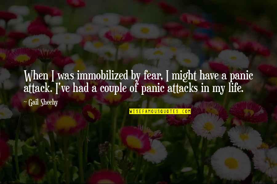 Weakness And Strength Bible Quotes By Gail Sheehy: When I was immobilized by fear, I might