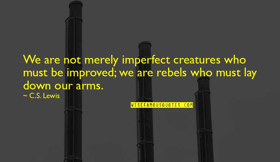 Wealden Crematorium Quotes By C.S. Lewis: We are not merely imperfect creatures who must