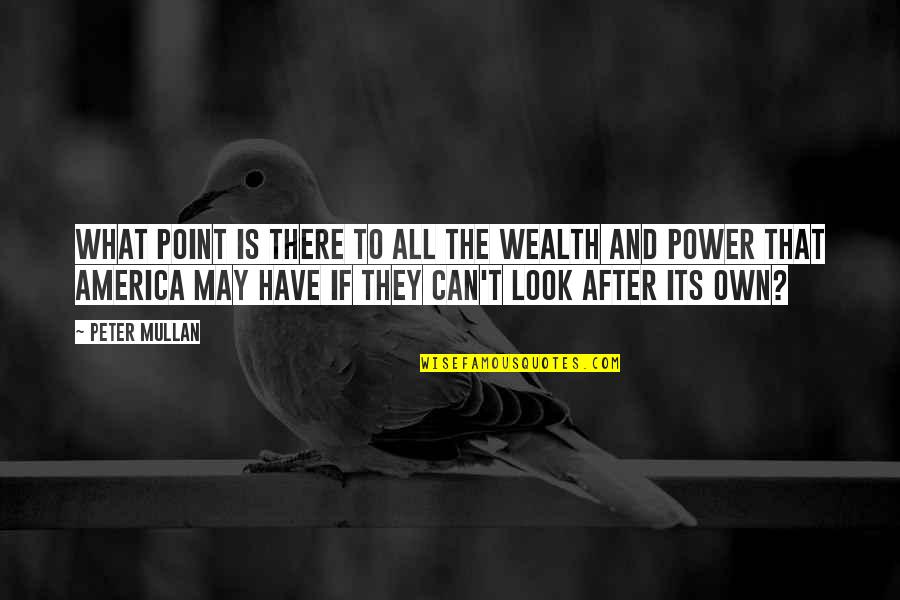 Wealth And Power Quotes By Peter Mullan: What point is there to all the wealth