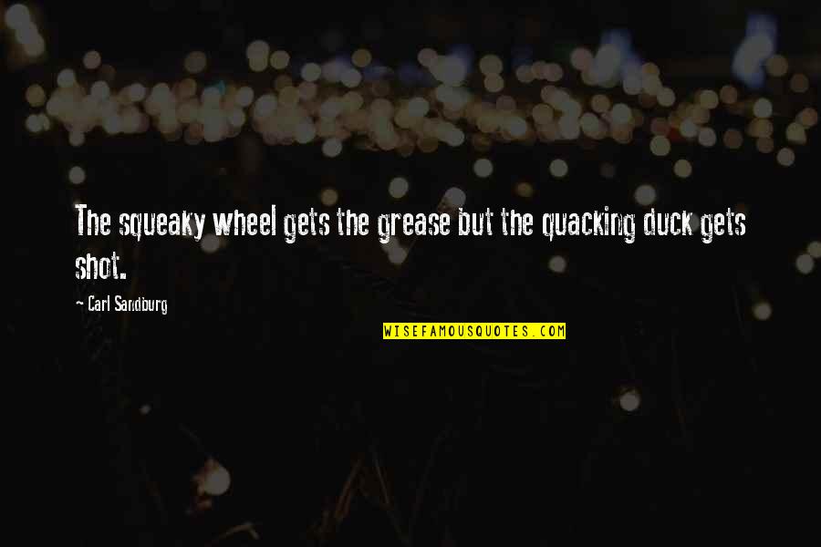 Weapon Quotes And Quotes By Carl Sandburg: The squeaky wheel gets the grease but the