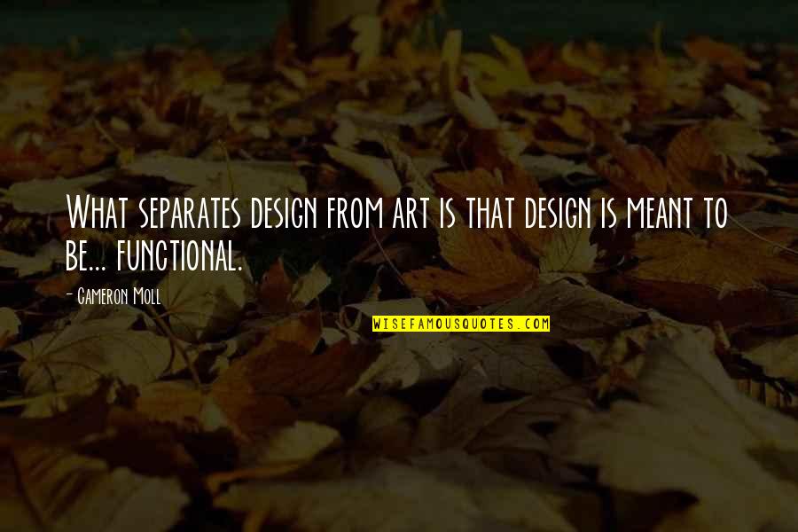 Web Design Quotes By Cameron Moll: What separates design from art is that design