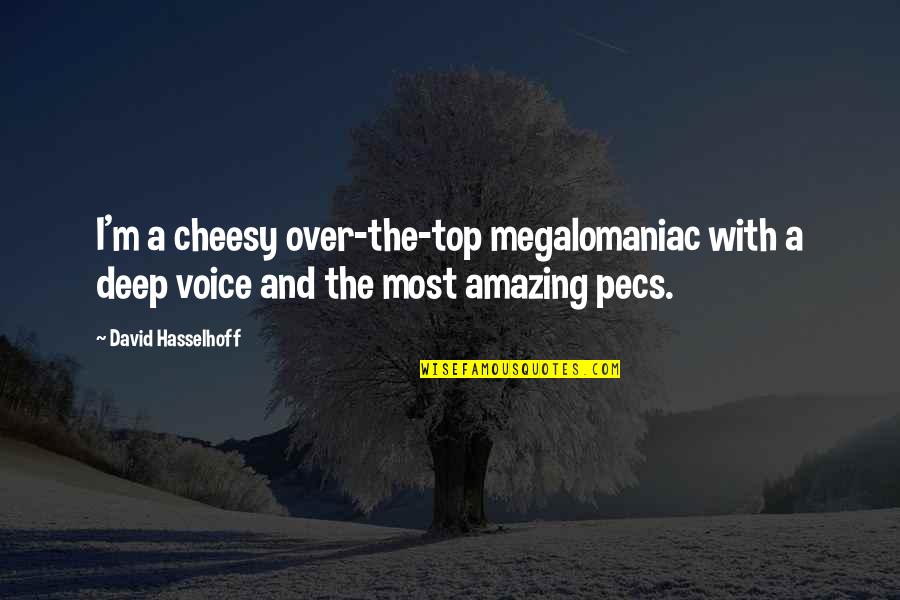 Webcam Quotes By David Hasselhoff: I'm a cheesy over-the-top megalomaniac with a deep