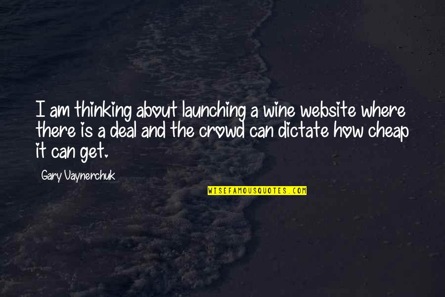 Website Quotes By Gary Vaynerchuk: I am thinking about launching a wine website