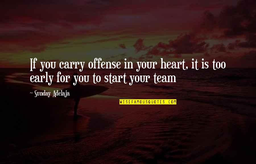 Weckesser Cable Ties Quotes By Sunday Adelaja: If you carry offense in your heart, it