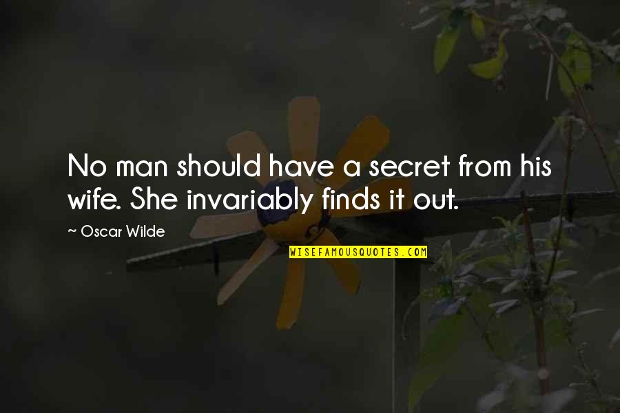 Wedding Best Man Quotes By Oscar Wilde: No man should have a secret from his