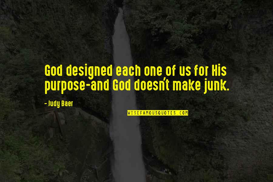 Wedding Cinematic Video Quotes By Judy Baer: God designed each one of us for His