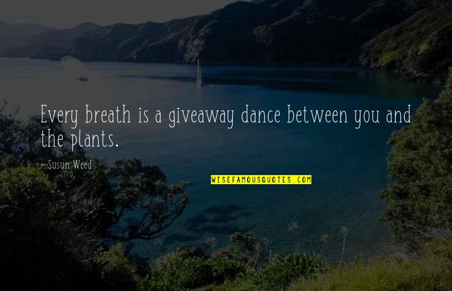 Weed Plants Quotes By Susun Weed: Every breath is a giveaway dance between you