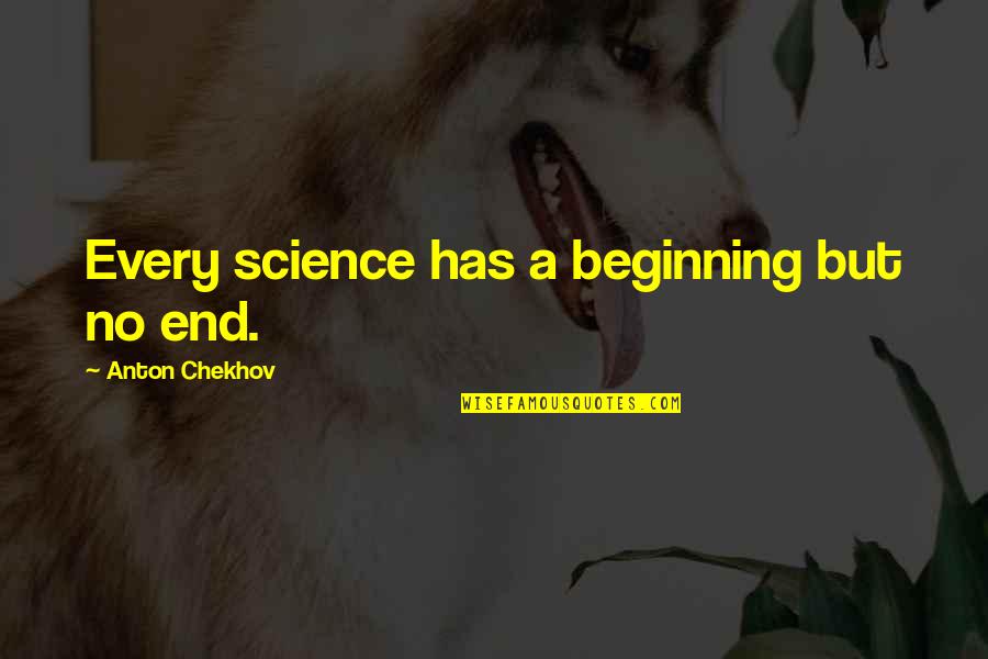 Weeded White Dog Quotes By Anton Chekhov: Every science has a beginning but no end. Weeded White Dog Quotes By Anton Chekhov: Every science has a beginning but no end.