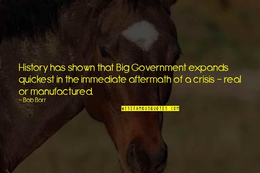 Wehle On Skin Quotes By Bob Barr: History has shown that Big Government expands quickest