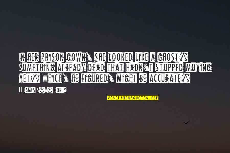Weichman Michigan Quotes By James S.A. Corey: In her prison gown, she looked like a