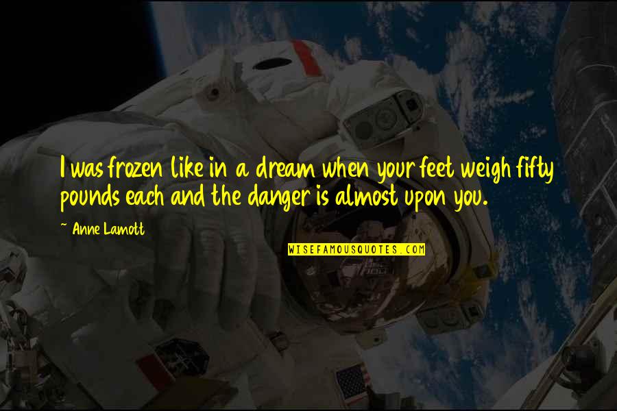 Weigh In Quotes By Anne Lamott: I was frozen like in a dream when Weigh In Quotes By Anne Lamott: I was frozen like in a dream when