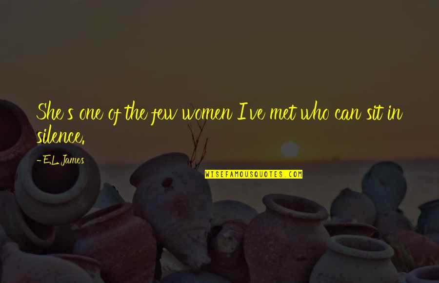 Weighting For Christmas Quotes By E.L. James: She's one of the few women I've met