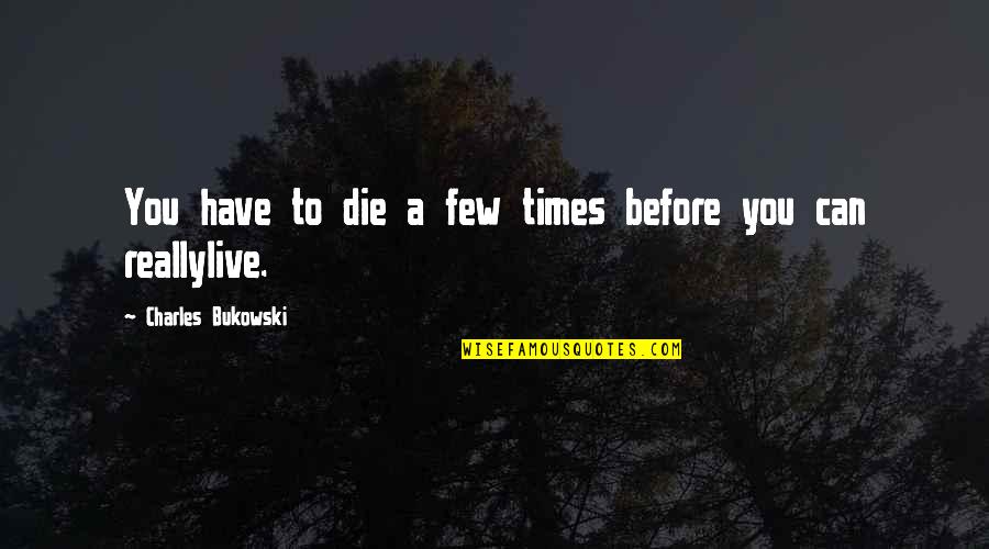 Weilheim Bavaria Quotes By Charles Bukowski: You have to die a few times before Weilheim Bavaria Quotes By Charles Bukowski: You have to die a few times before