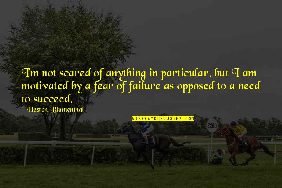 Weinshenker Quotes By Heston Blumenthal: I'm not scared of anything in particular, but