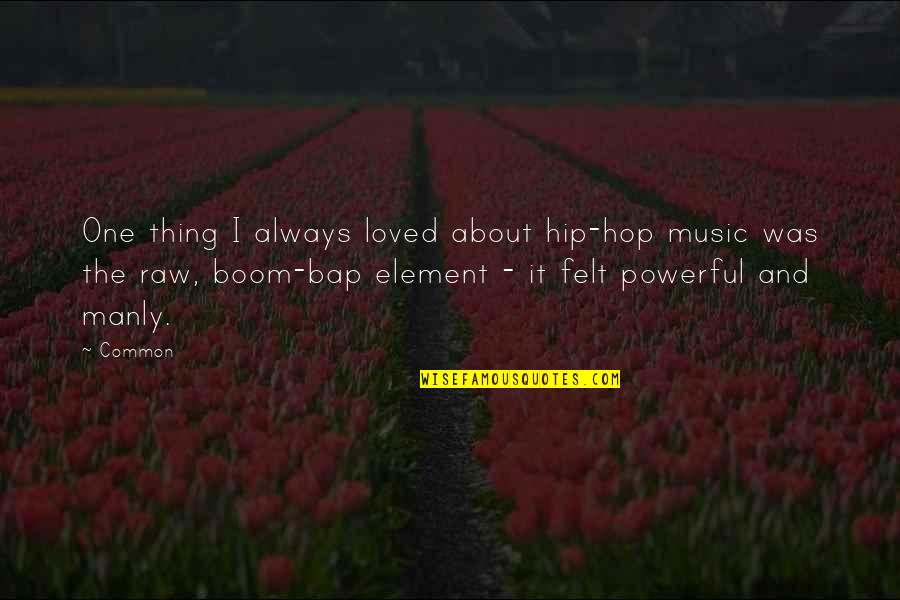 Weintrob Wendy Quotes By Common: One thing I always loved about hip-hop music Weintrob Wendy Quotes By Common: One thing I always loved about hip-hop music