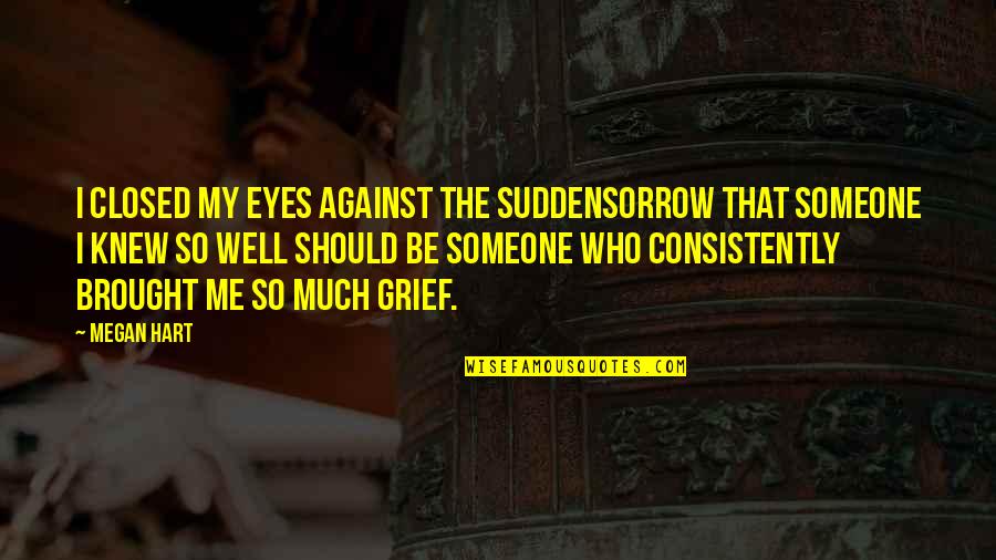 Weird Angels Quotes By Megan Hart: I closed my eyes against the suddensorrow that Weird Angels Quotes By Megan Hart: I closed my eyes against the suddensorrow that