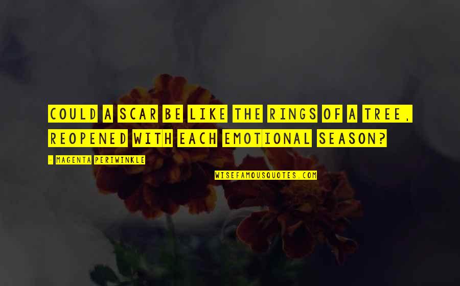 Weirdos In Love Quotes By Magenta Periwinkle: Could a scar be like the rings of