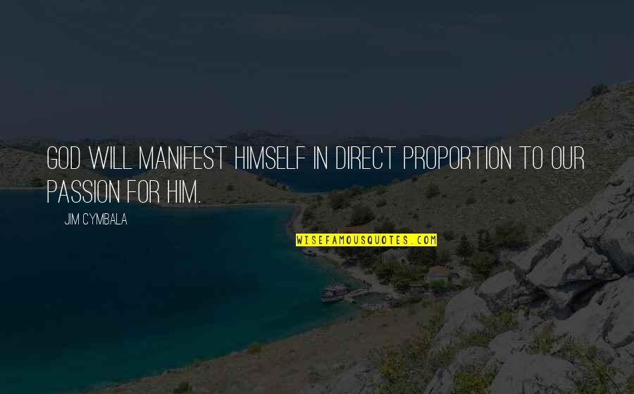 Weisel Quotes By Jim Cymbala: God will manifest himself in direct proportion to