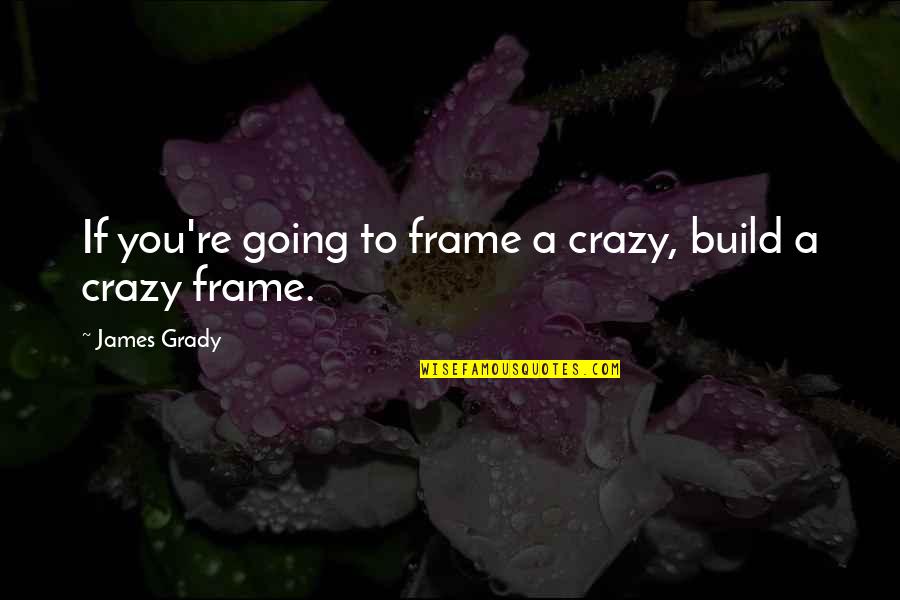 Weknowyou're Quotes By James Grady: If you're going to frame a crazy, build