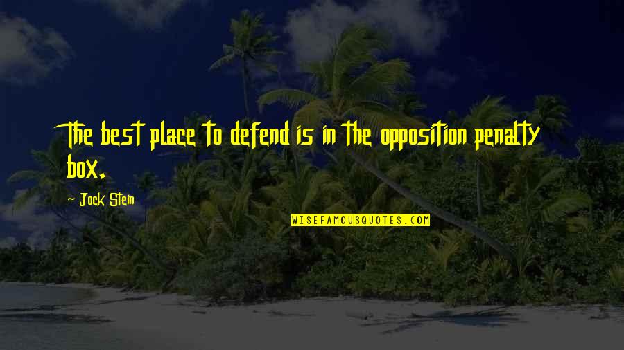 Welcome In Marathi Quotes By Jock Stein: The best place to defend is in the