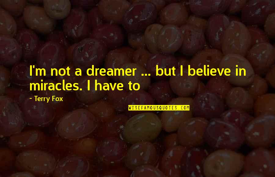 Welcome Newborn Quotes By Terry Fox: I'm not a dreamer ... but I believe
