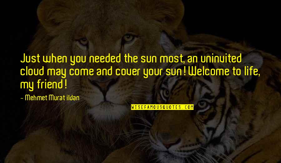 Welcome To Life Quotes By Mehmet Murat Ildan: Just when you needed the sun most, an