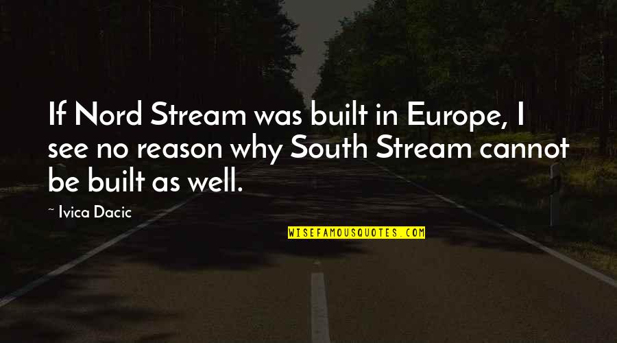 Well Built Quotes By Ivica Dacic: If Nord Stream was built in Europe, I Well Built Quotes By Ivica Dacic: If Nord Stream was built in Europe, I