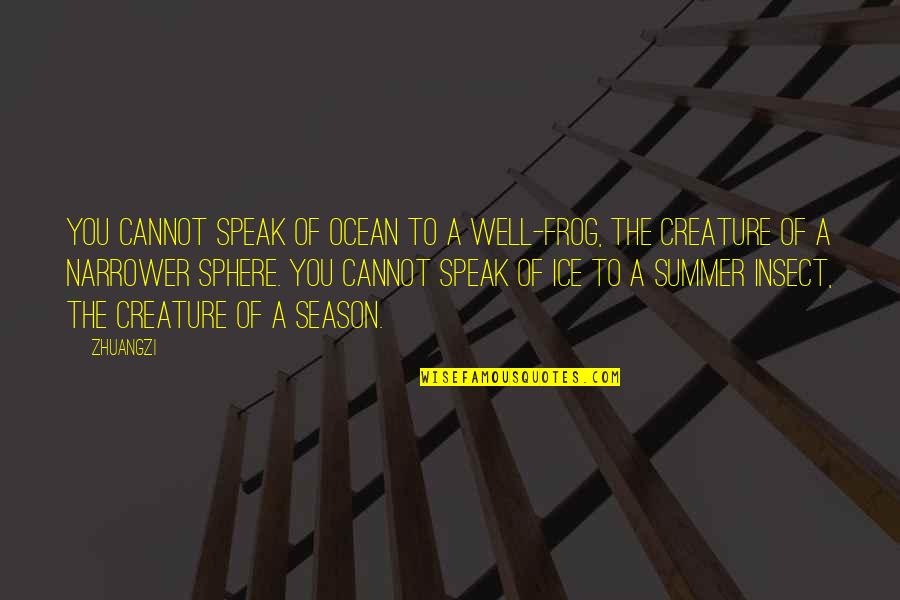 Well Deserved Break Quotes By Zhuangzi: You cannot speak of ocean to a well-frog,