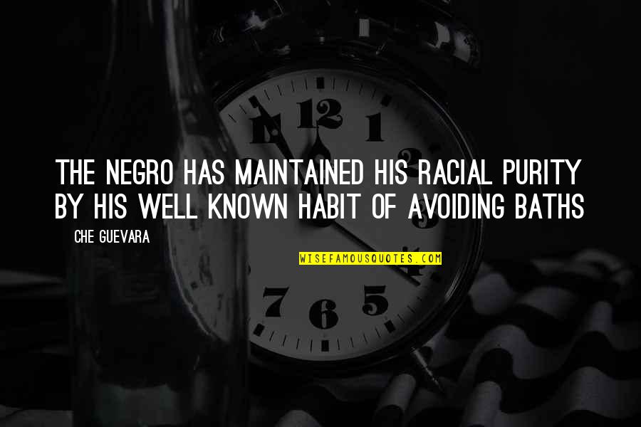 Well Known Quotes By Che Guevara: The negro has maintained his racial purity by