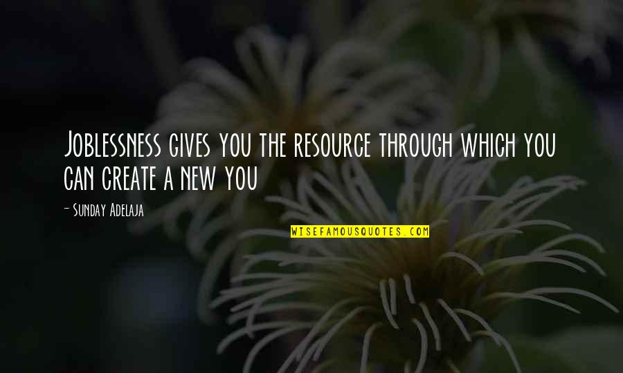 Well Spent Quotes By Sunday Adelaja: Joblessness gives you the resource through which you