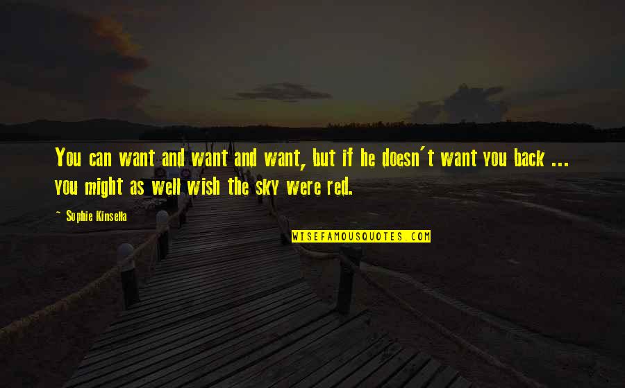 Well Wish Quotes By Sophie Kinsella: You can want and want and want, but