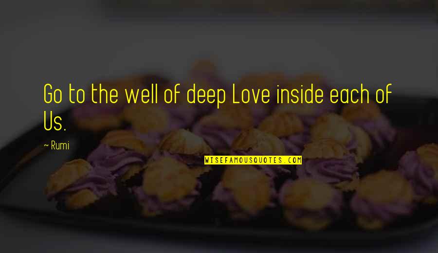 Wells Deep Quotes By Rumi: Go to the well of deep Love inside