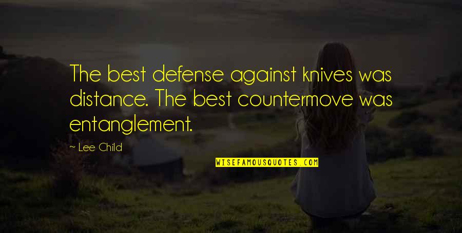 Welsher Or Welcher Quotes By Lee Child: The best defense against knives was distance. The