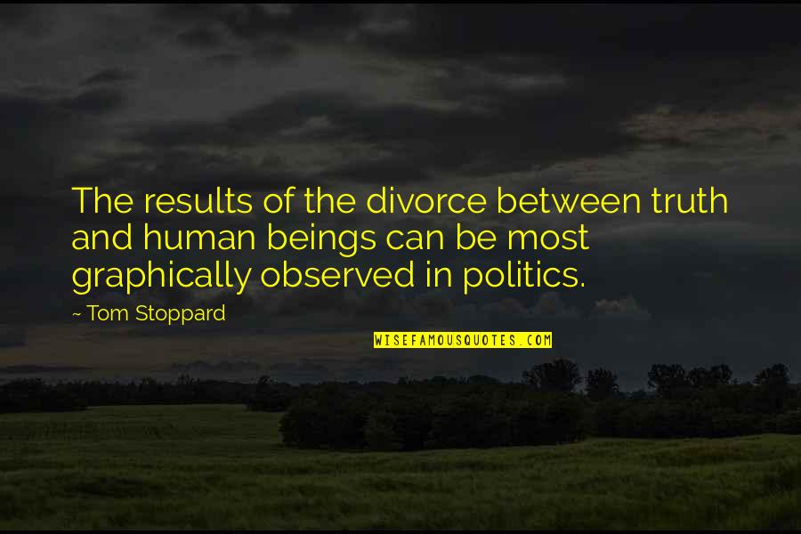Welted Cushion Quotes By Tom Stoppard: The results of the divorce between truth and Welted Cushion Quotes By Tom Stoppard: The results of the divorce between truth and