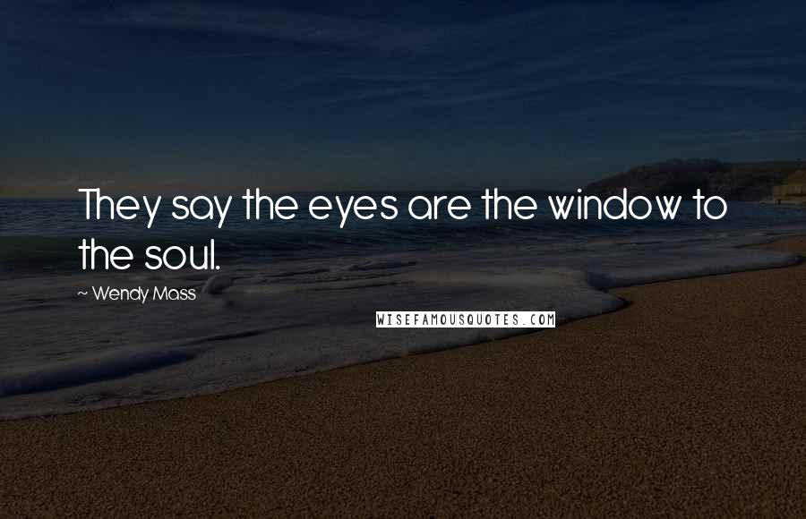Wendy Mass quotes: They say the eyes are the window to the soul.