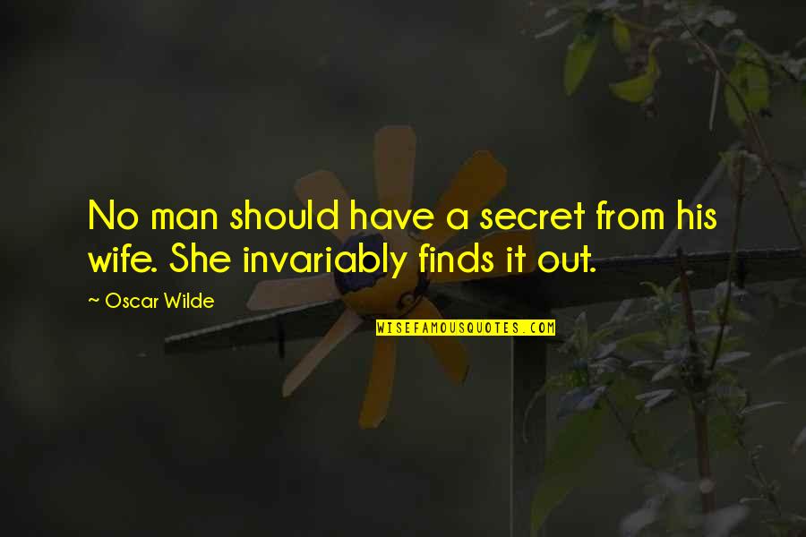 Wentworth Boomer Quotes By Oscar Wilde: No man should have a secret from his