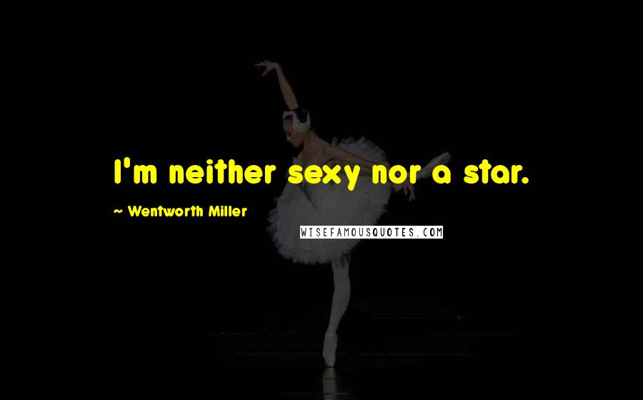 Wentworth Miller quotes: I'm neither sexy nor a star.