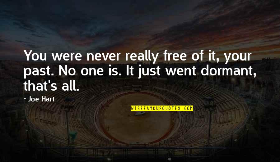 Were All Just Quotes By Joe Hart: You were never really free of it, your Were All Just Quotes By Joe Hart: You were never really free of it, your
