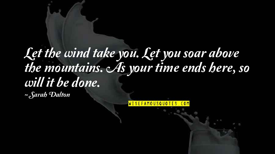 Were Done Here Quotes By Sarah Dalton: Let the wind take you. Let you soar