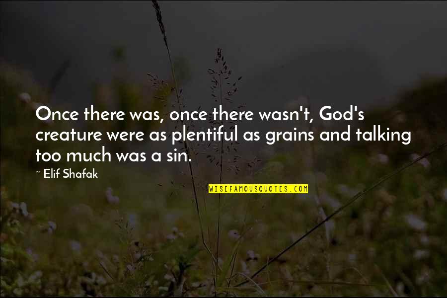 Were Talking Quotes By Elif Shafak: Once there was, once there wasn't, God's creature