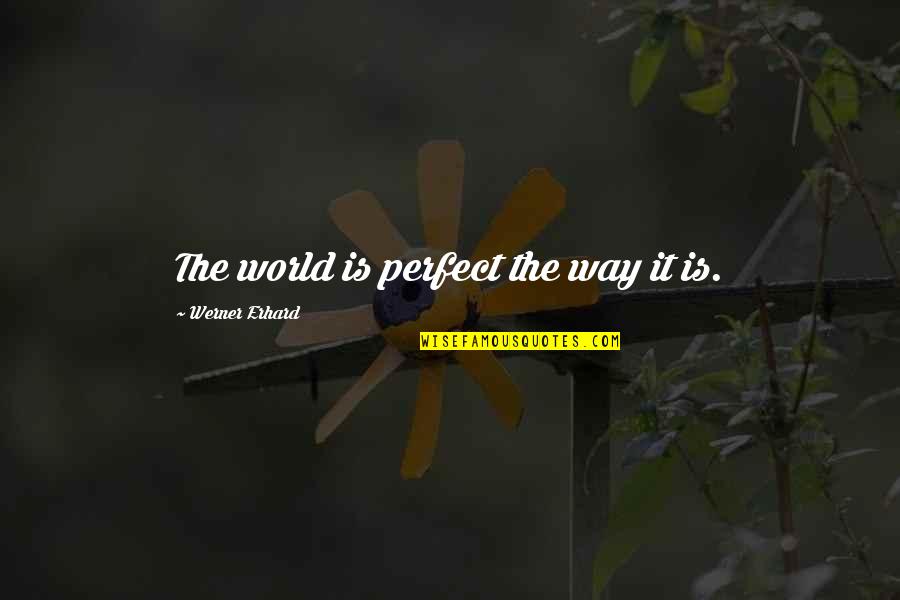 Werner Erhard Quotes By Werner Erhard: The world is perfect the way it is.