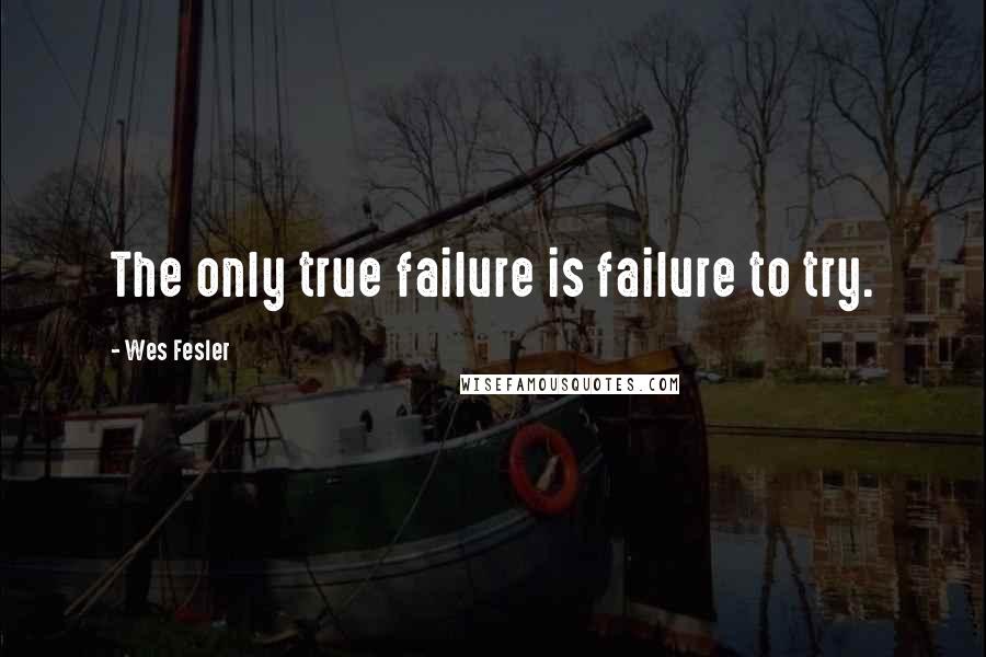 Wes Fesler quotes: The only true failure is failure to try.