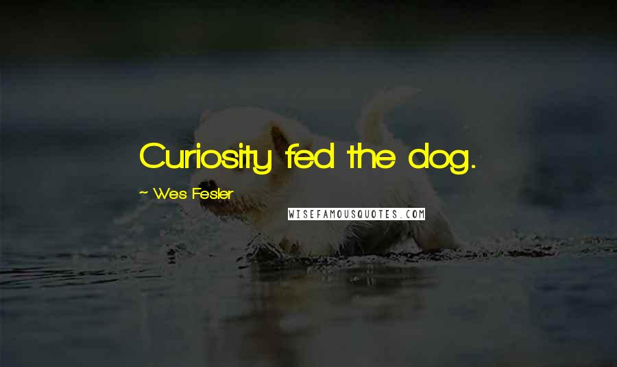 Wes Fesler quotes: Curiosity fed the dog.