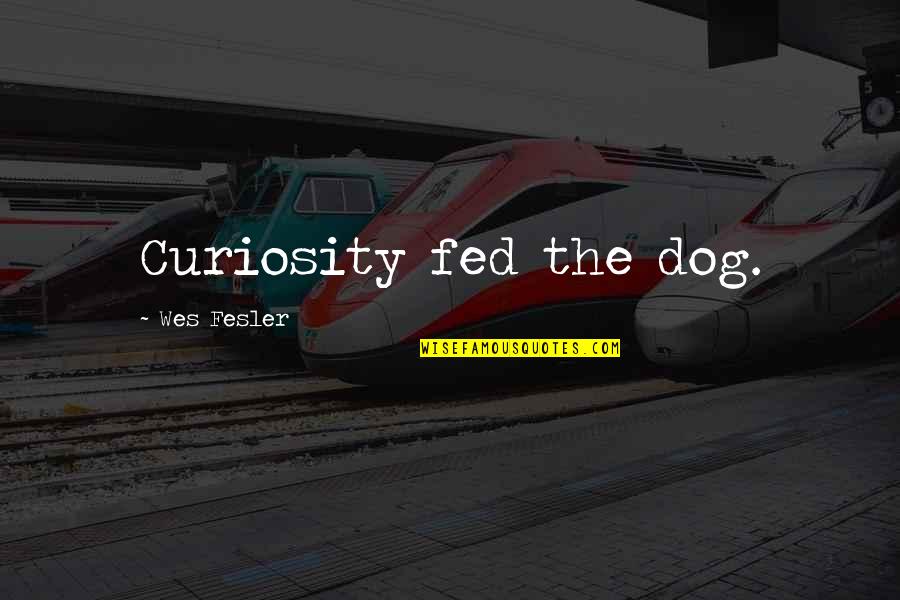 Wes Quotes By Wes Fesler: Curiosity fed the dog.