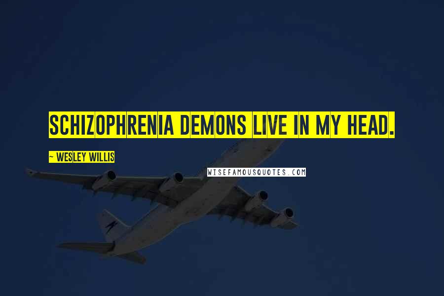 Wesley Willis quotes: Schizophrenia demons live in my head.