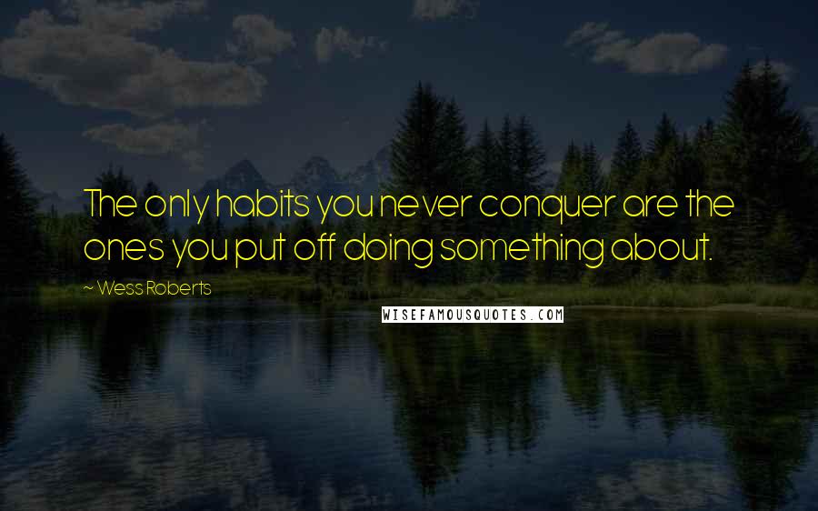 Wess Roberts quotes: The only habits you never conquer are the ones you put off doing something about.