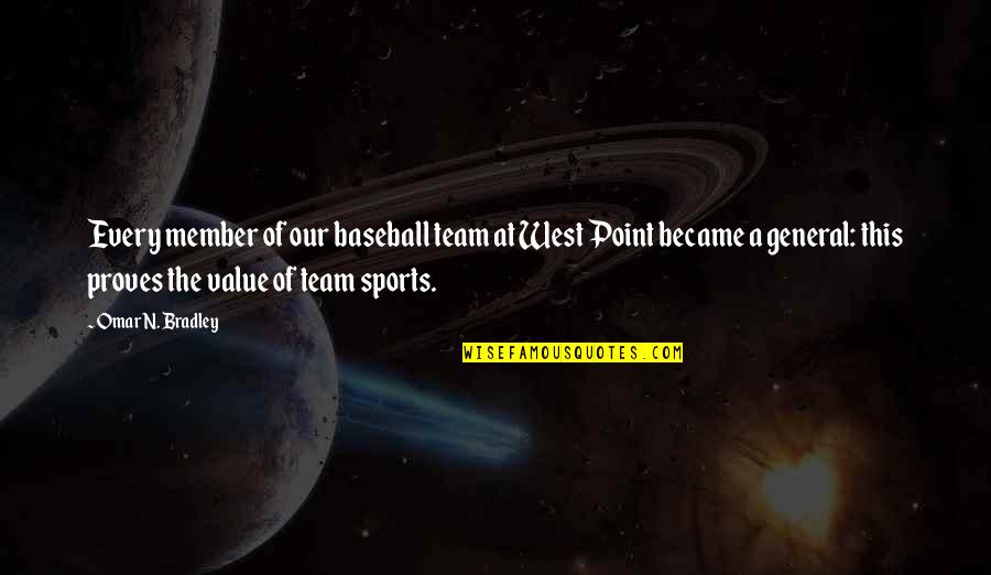 West Point Quotes By Omar N. Bradley: Every member of our baseball team at West