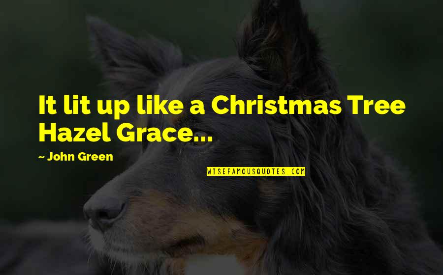 West Wing Idealism Quotes By John Green: It lit up like a Christmas Tree Hazel West Wing Idealism Quotes By John Green: It lit up like a Christmas Tree Hazel