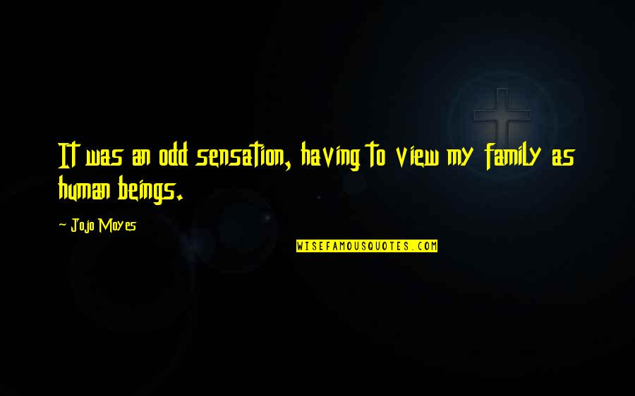 Westberg Eischens Quotes By Jojo Moyes: It was an odd sensation, having to view