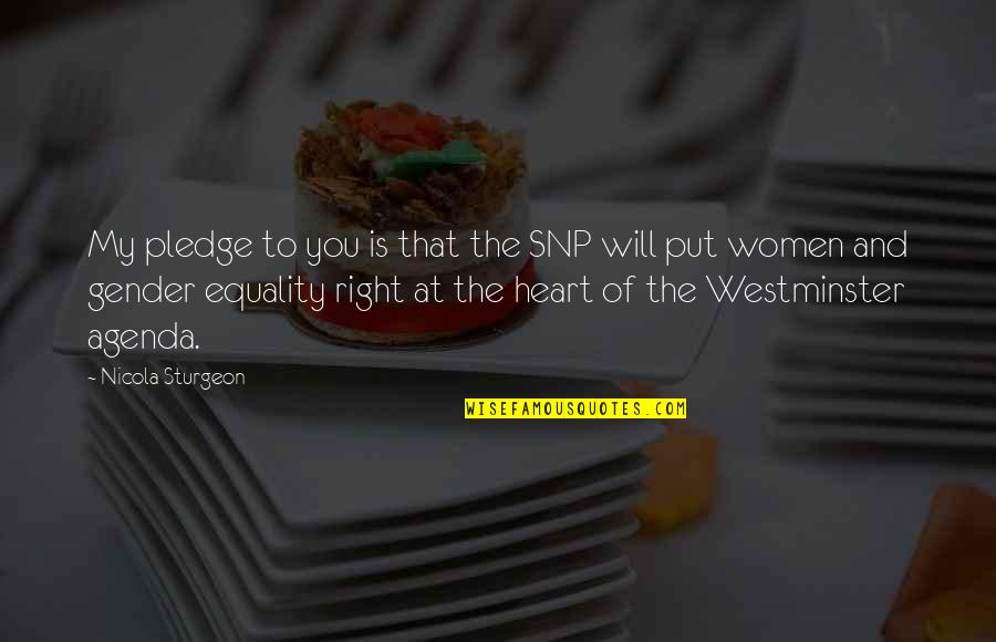 Westminster Quotes By Nicola Sturgeon: My pledge to you is that the SNP